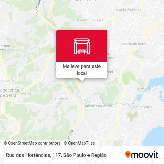 Rua das Hortências, 117 mapa