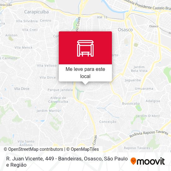R. Juan Vicente, 449 - Bandeiras, Osasco mapa