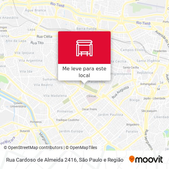 Rua Cardoso de Almeida 2416 mapa