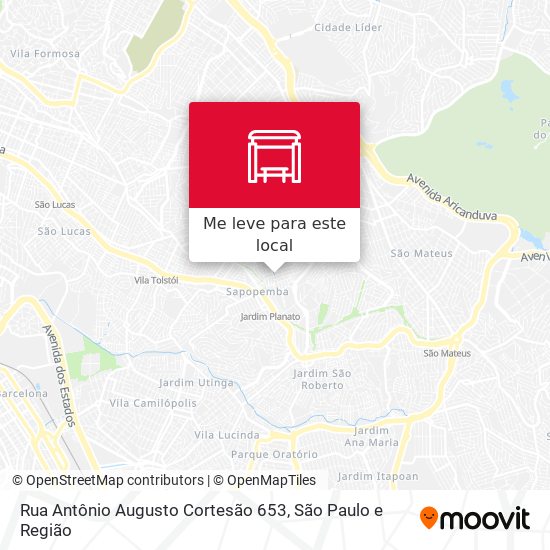 Rua Antônio Augusto Cortesão 653 mapa