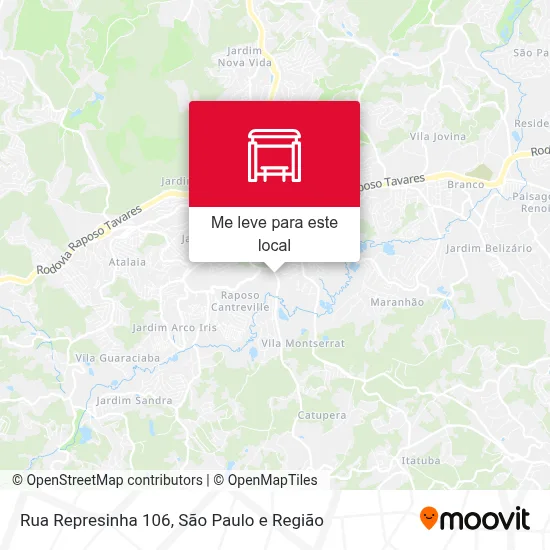 Rua Represinha 106 mapa