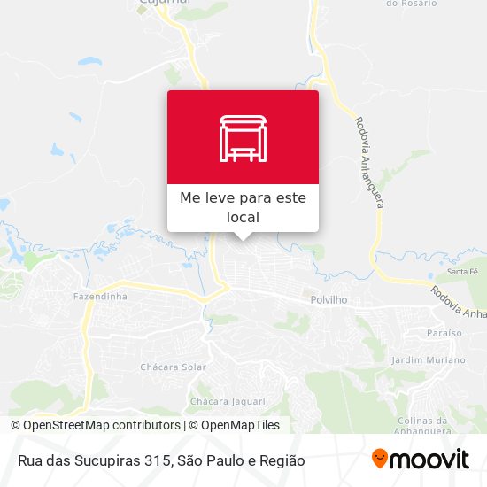 Rua das Sucupiras 315 mapa