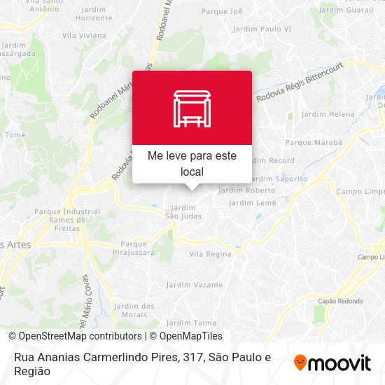 Rua Ananias Carmerlindo Pires, 317 mapa