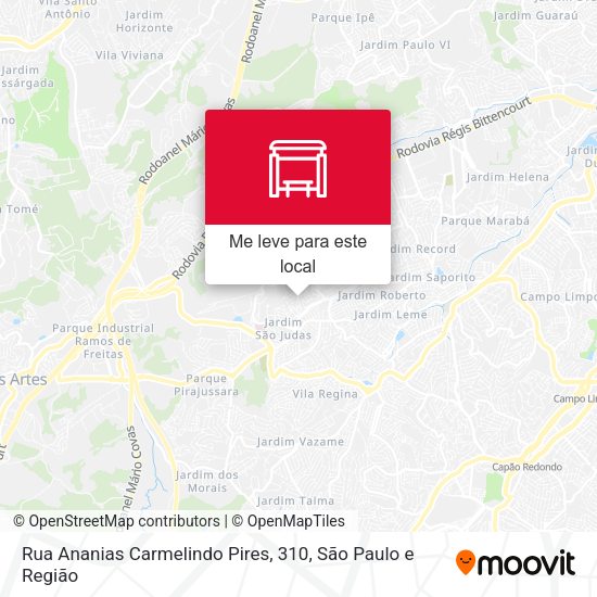 Rua Ananias Carmelindo Pires, 310 mapa