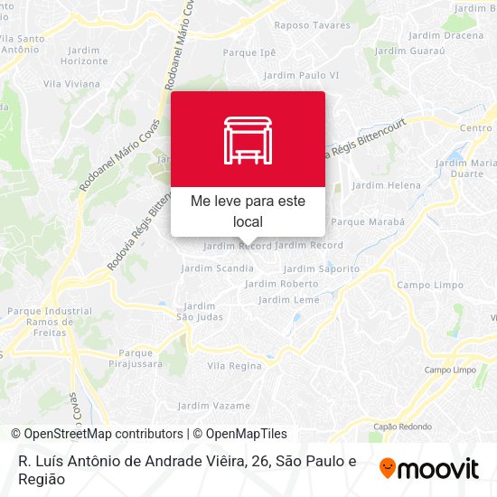 R. Luís Antônio de Andrade Viêira, 26 mapa