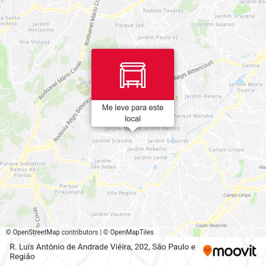R. Luís Antônio de Andrade Viêira, 202 mapa