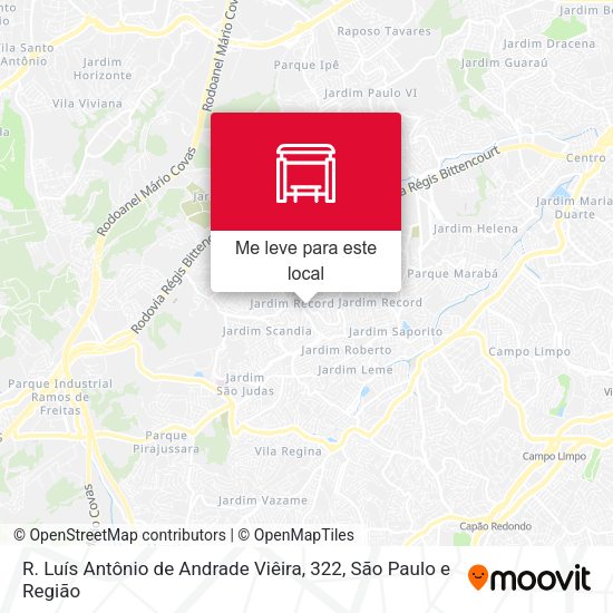 R. Luís Antônio de Andrade Viêira, 322 mapa
