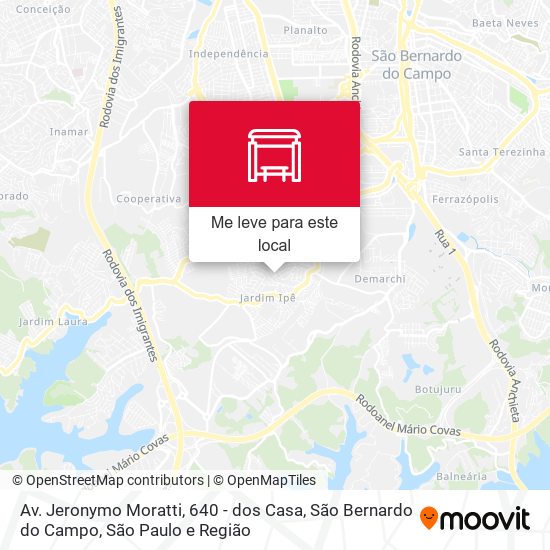 Av. Jeronymo Moratti, 640 - dos Casa, São Bernardo do Campo mapa