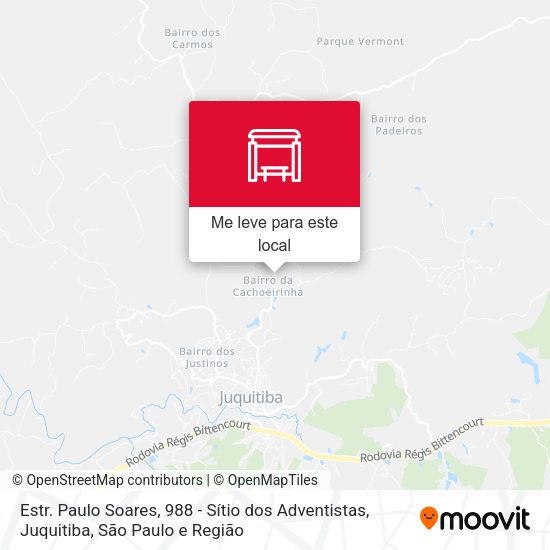 Estr. Paulo Soares, 988 - Sítio dos Adventistas, Juquitiba mapa