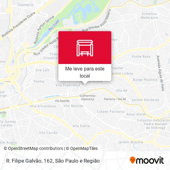 R. Filipe Galvão, 162 mapa