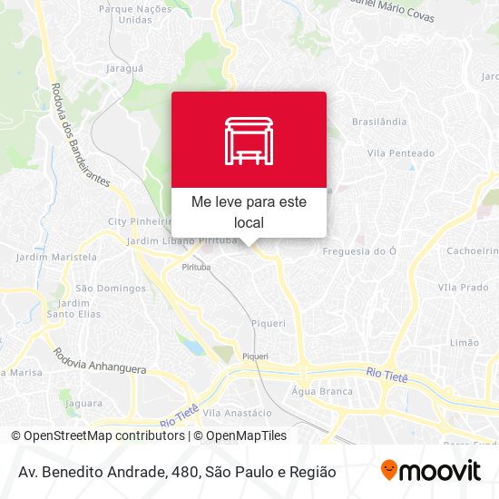 Av. Benedito Andrade, 480 mapa