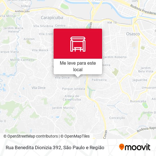 Rua Benedita Dionizia 392 mapa
