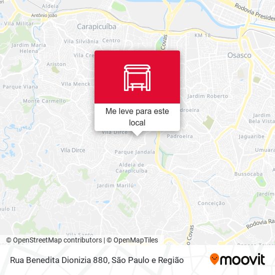 Rua Benedita Dionizia 880 mapa