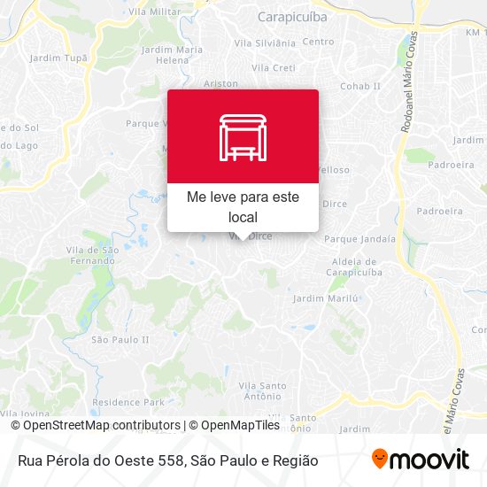 Rua Pérola do Oeste 558 mapa