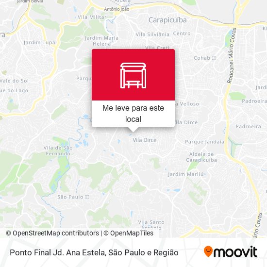 Ponto Final Jd. Ana Estela mapa