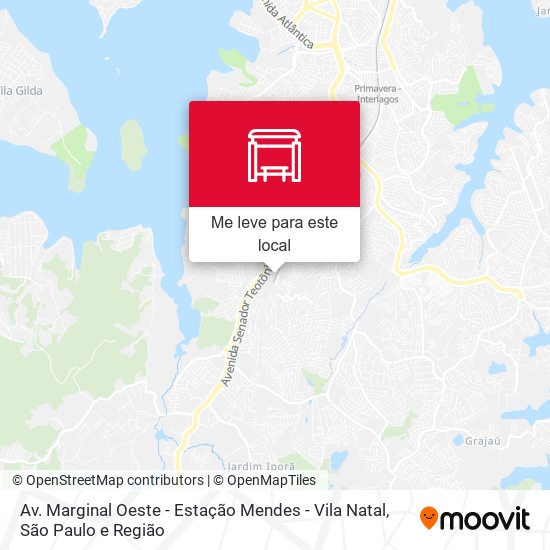 Av. Marginal Oeste - Estação Mendes - Vila Natal mapa