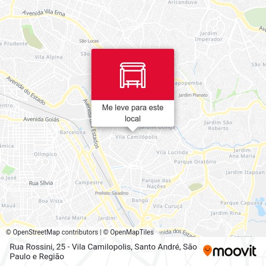 Rua Rossini, 25 - Vila Camilopolis, Santo André mapa