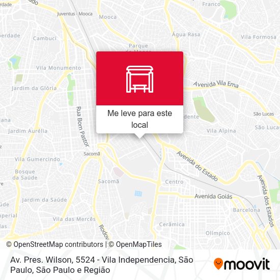 Av. Pres. Wilson, 5524 - Vila Independencia, São Paulo mapa