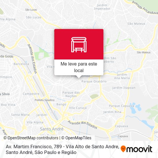 Av. Martim Francisco, 789 - Vila Alto de Santo Andre, Santo André mapa