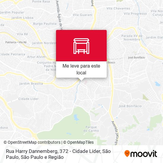 Rua Harry Dannemberg, 372 - Cidade Líder, São Paulo mapa