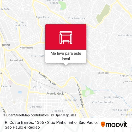 R. Costa Barros, 1366 - Sítio Pinheirinho, São Paulo mapa
