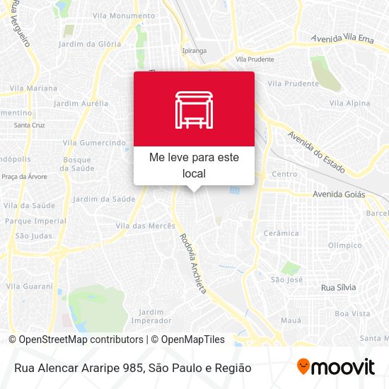 Rua Alencar Araripe 985 mapa