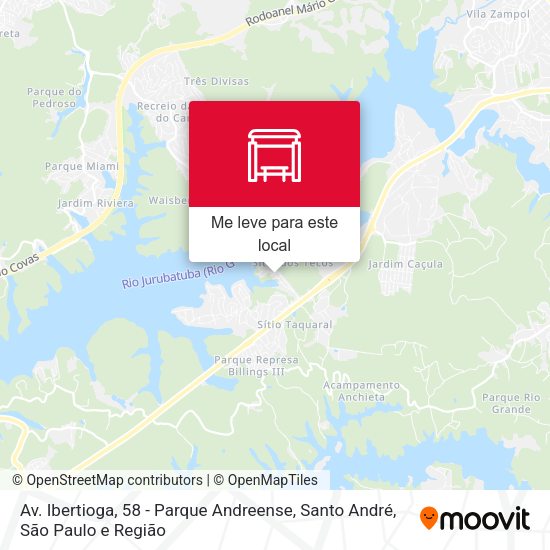 Av. Ibertioga, 58 - Parque Andreense, Santo André mapa