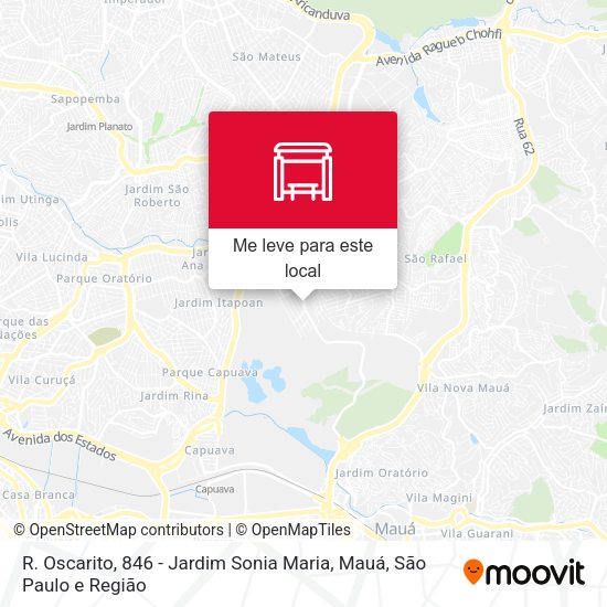 R. Oscarito, 846 - Jardim Sonia Maria, Mauá mapa