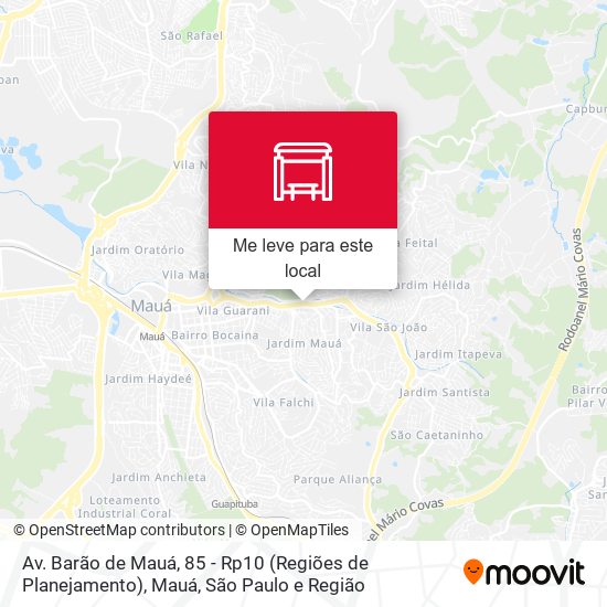 Av. Barão de Mauá, 85 - Rp10 (Regiões de Planejamento), Mauá mapa