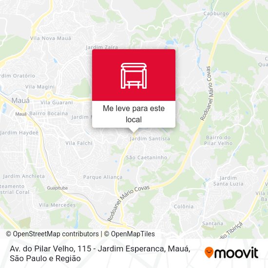 Av. do Pilar Velho, 115 - Jardim Esperanca, Mauá mapa