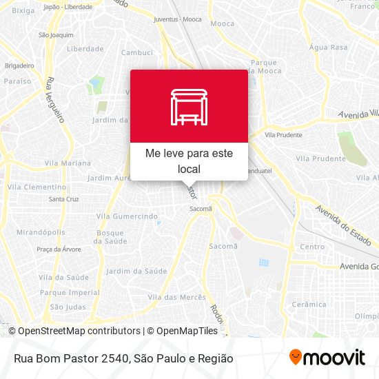 Rua Bom Pastor 2540 mapa