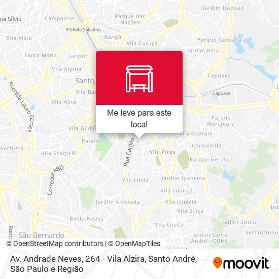 Av. Andrade Neves, 264 - Vila Alzira, Santo André mapa