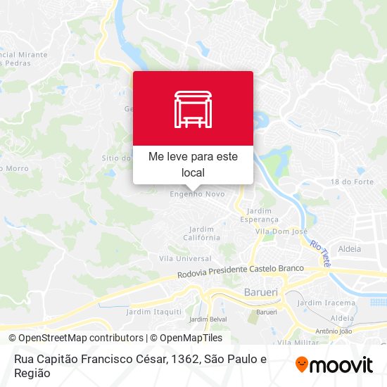 Rua Capitão Francisco César, 1362 mapa