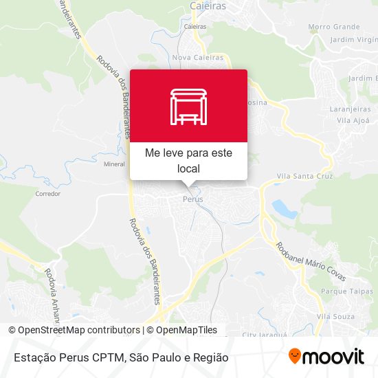 Estação Perus CPTM mapa