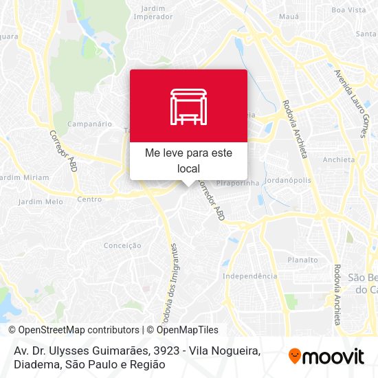 Av. Dr. Ulysses Guimarães, 3923 - Vila Nogueira, Diadema mapa