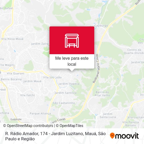 R. Rádio Amador, 174 - Jardim Luzitano, Mauá mapa