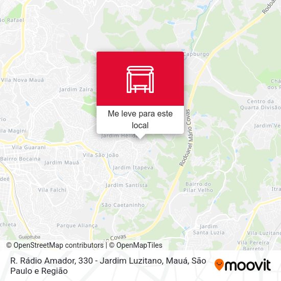 R. Rádio Amador, 330 - Jardim Luzitano, Mauá mapa
