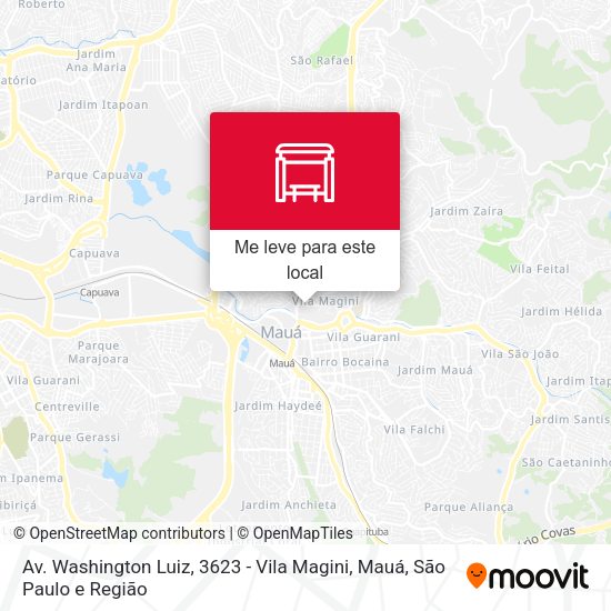 Av. Washington Luiz, 3623 - Vila Magini, Mauá mapa