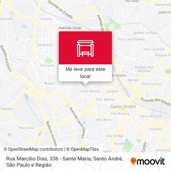 Rua Marcílio Dias, 336 - Santa Maria, Santo André mapa