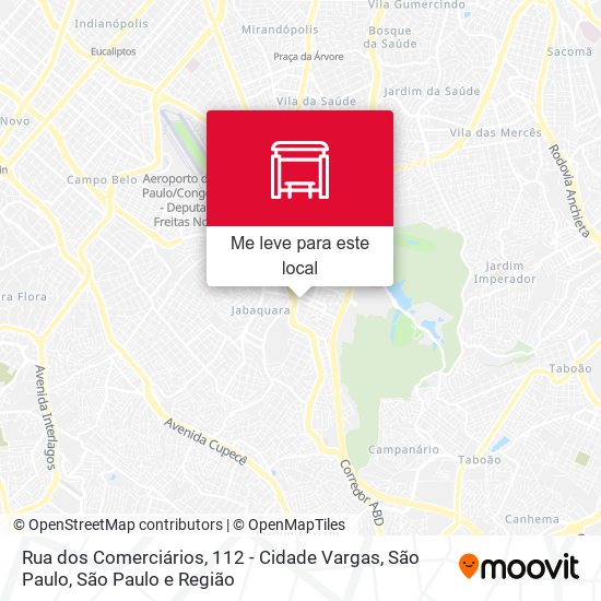 Rua dos Comerciários, 112 - Cidade Vargas, São Paulo mapa