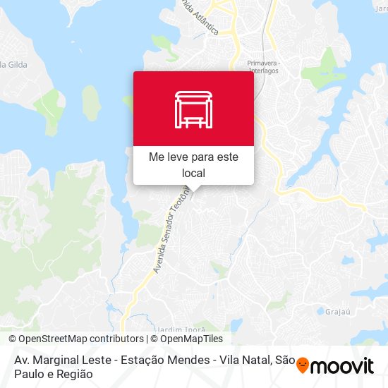 Av. Marginal Leste - Estação Mendes - Vila Natal mapa