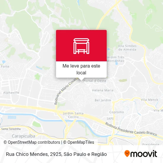 Rua Chico Mendes, 2925 mapa