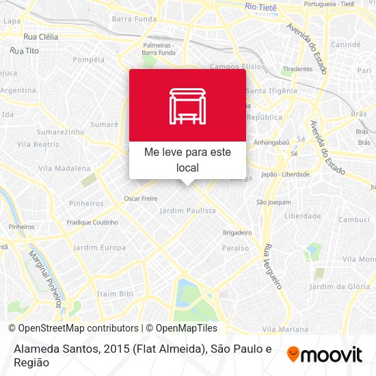 Alameda Santos, 2015 (Flat Almeida) mapa