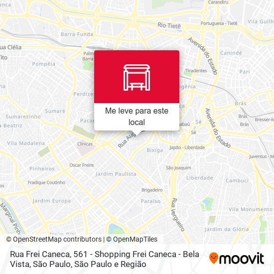 Rua Frei Caneca, 561 - Shopping Frei Caneca - Bela Vista, São Paulo mapa