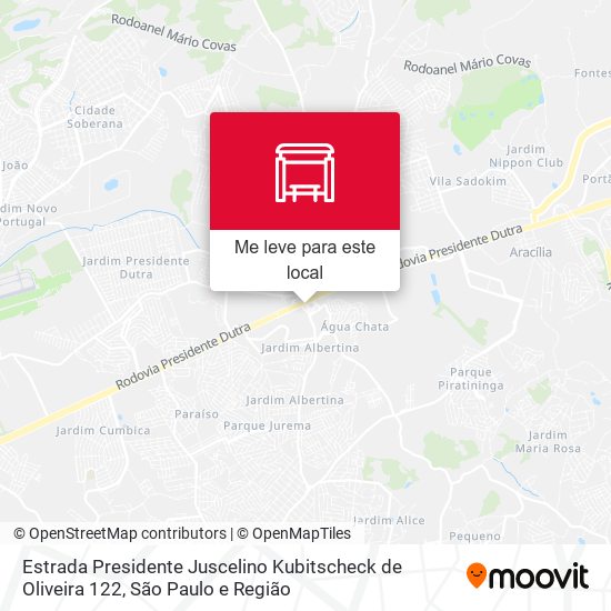 Estrada Presidente Juscelino Kubitscheck de Oliveira 122 mapa