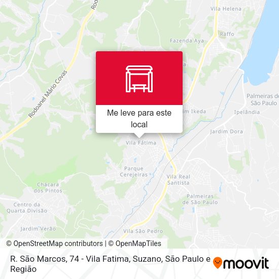 R. São Marcos, 74 - Vila Fatima, Suzano mapa