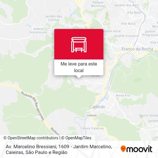Av. Marcelino Bressiani, 1609 - Jardim Marcelino, Caieiras mapa