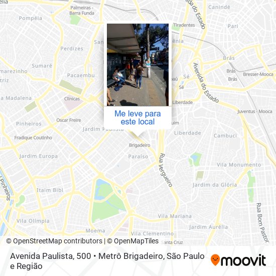 Avenida Paulista, 500 • Metrô Brigadeiro mapa