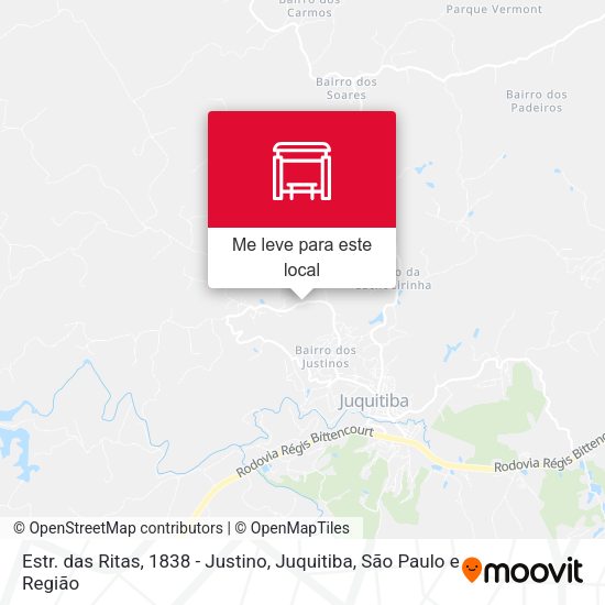 Estr. das Ritas, 1838 - Justino, Juquitiba mapa