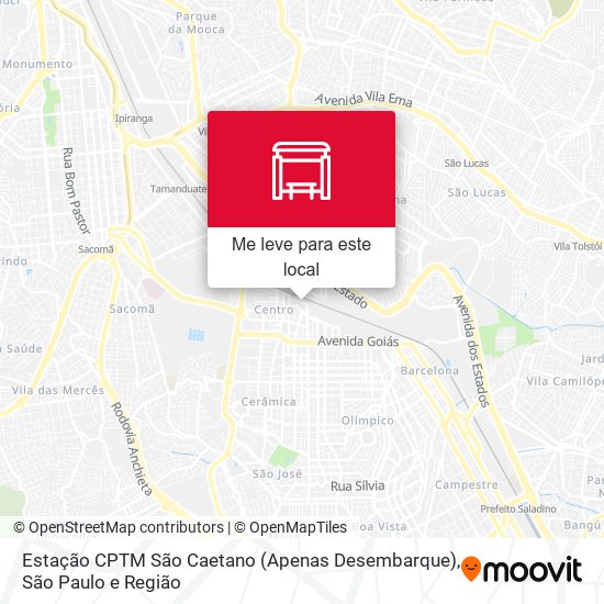 Estação CPTM São Caetano (Apenas Desembarque) mapa